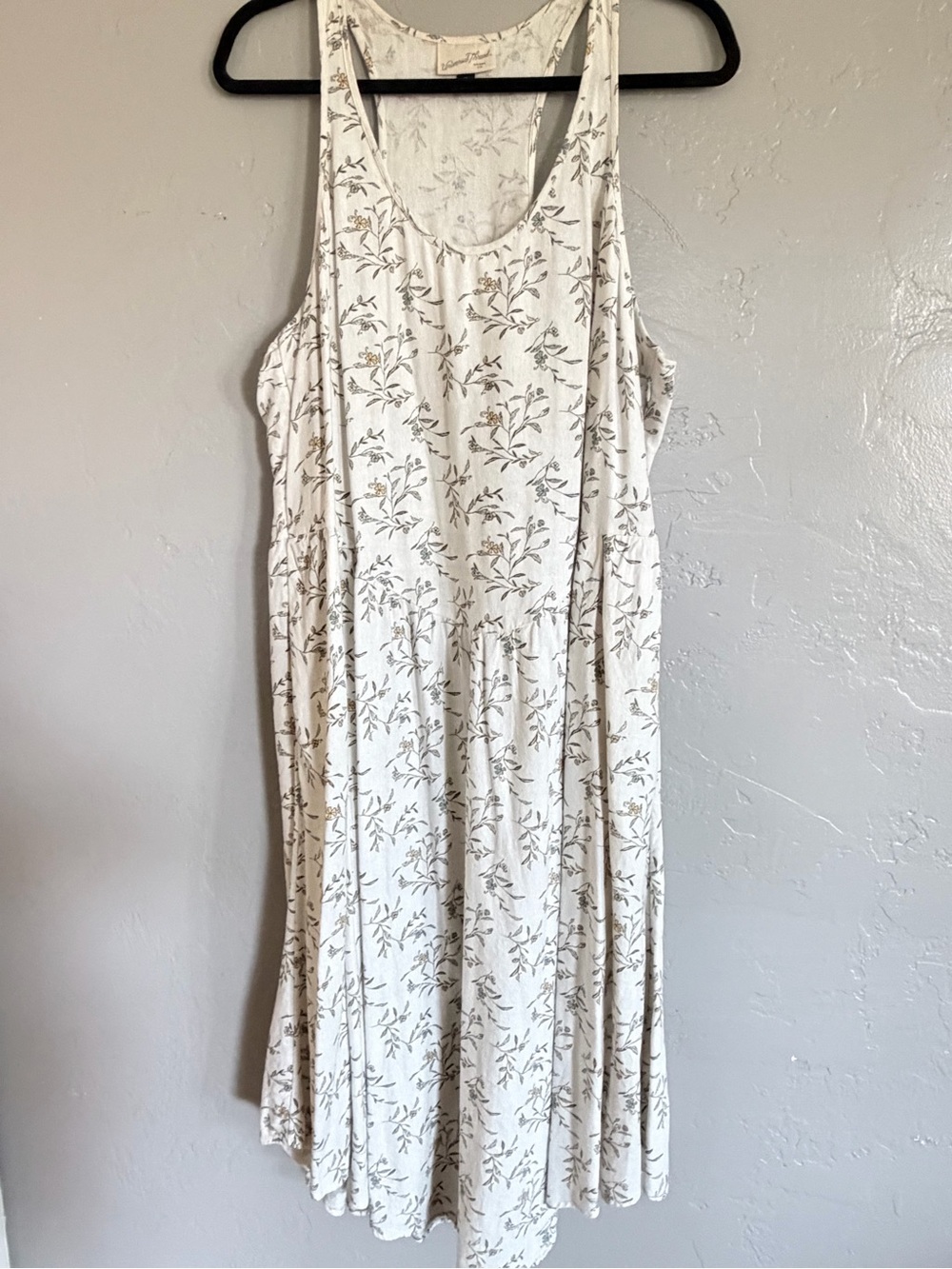 Universal Thread XL Ivory Botanical Floral Sleeveless Maxi Dress